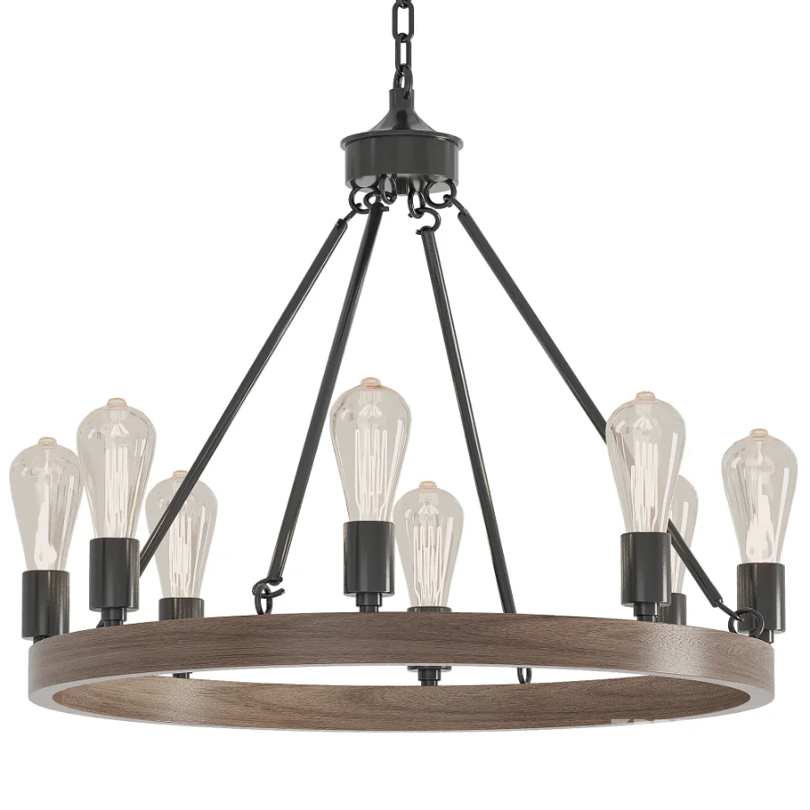 Wagon Wheel Chandelier Image 3