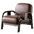 Vindy ash and velour lounge chair - Thumbnail 6