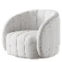 Upholstered Swivel Barrel Chair - Thumbnail 5