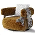 Luxury Burgundy Swivel Armchair - Thumbnail 3