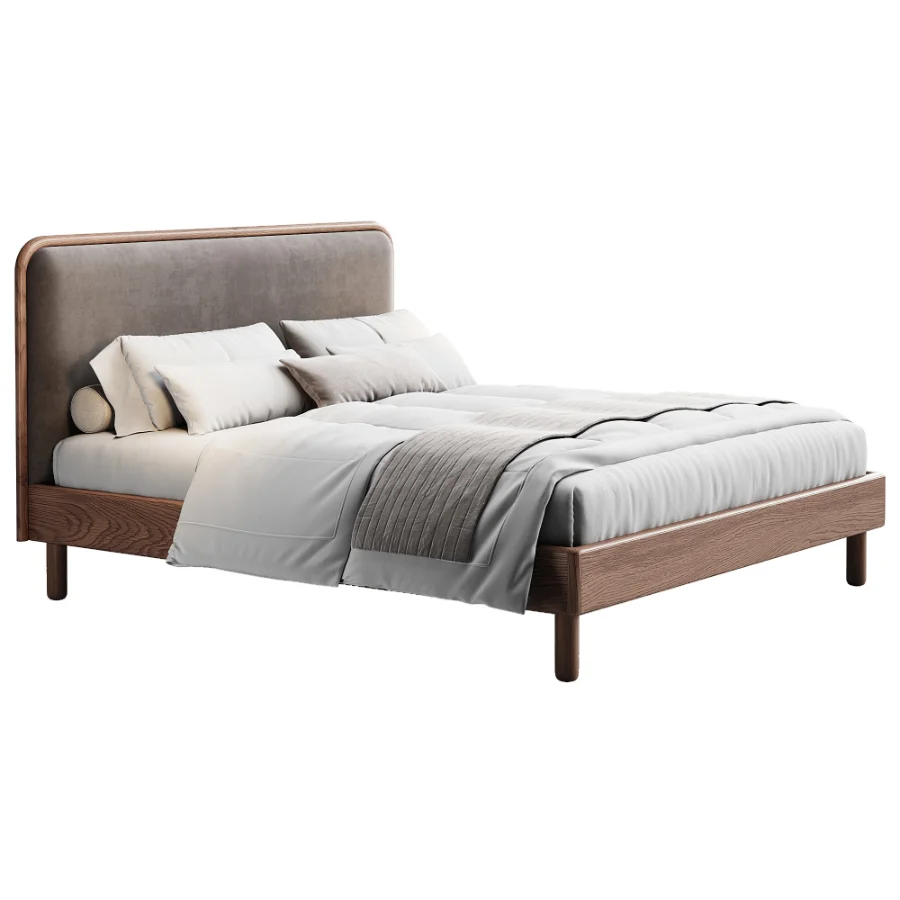 Miles Wood Upholstered Bed By Westelm Image 3