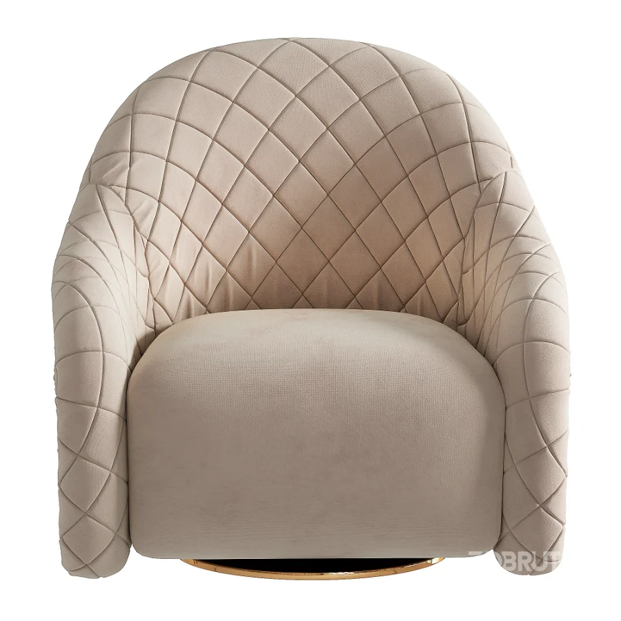 LUXURY QUILTED METAL BELT ARMCHAIR Image 1