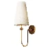Azon Country Linen Brass Swan Neck Wall Light - Thumbnail 2