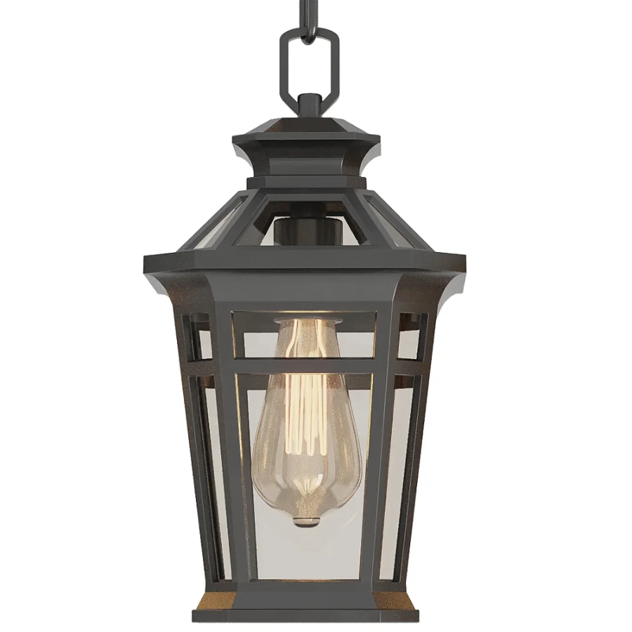 Black Outdoor Pendant Light Image 6