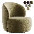 Upholstered Swivel Barrel Chair - Thumbnail 1