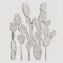 Modern Black Metal Cactus Floor Decor Set - Thumbnail 4