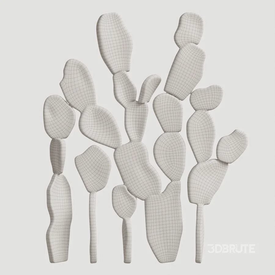Modern Black Metal Cactus Floor Decor Set Image 4