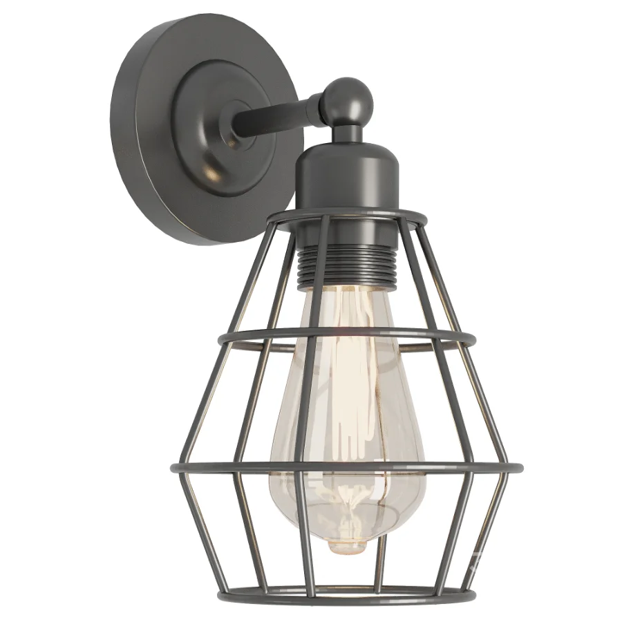 Wire Cage Wall Lamp Image 2