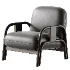 Vindy ash and velour lounge chair - Thumbnail 5