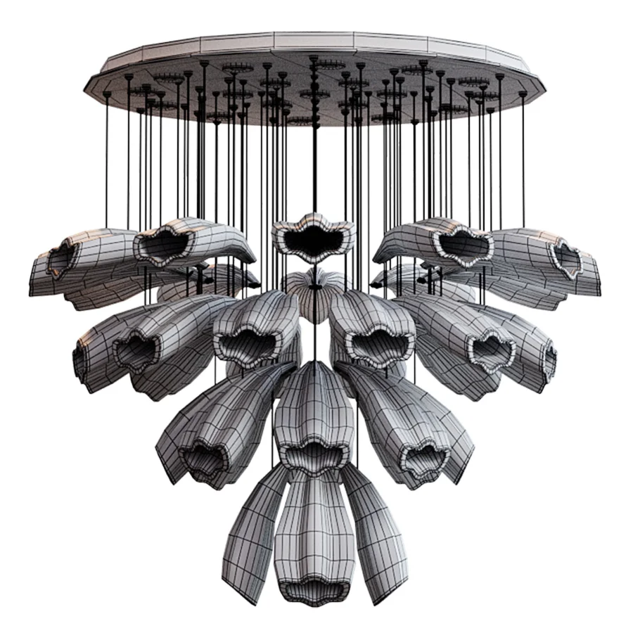 Italian_Designer_Petal_Glass_Pendant_Lights Image 3