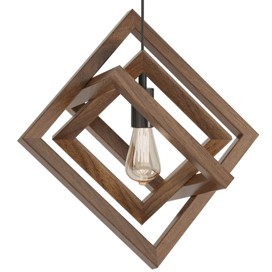 Handmade Wooden Chandelier Image 1