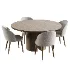Timon Upholstered Dining Chair And Nealy Round Table - Thumbnail 4