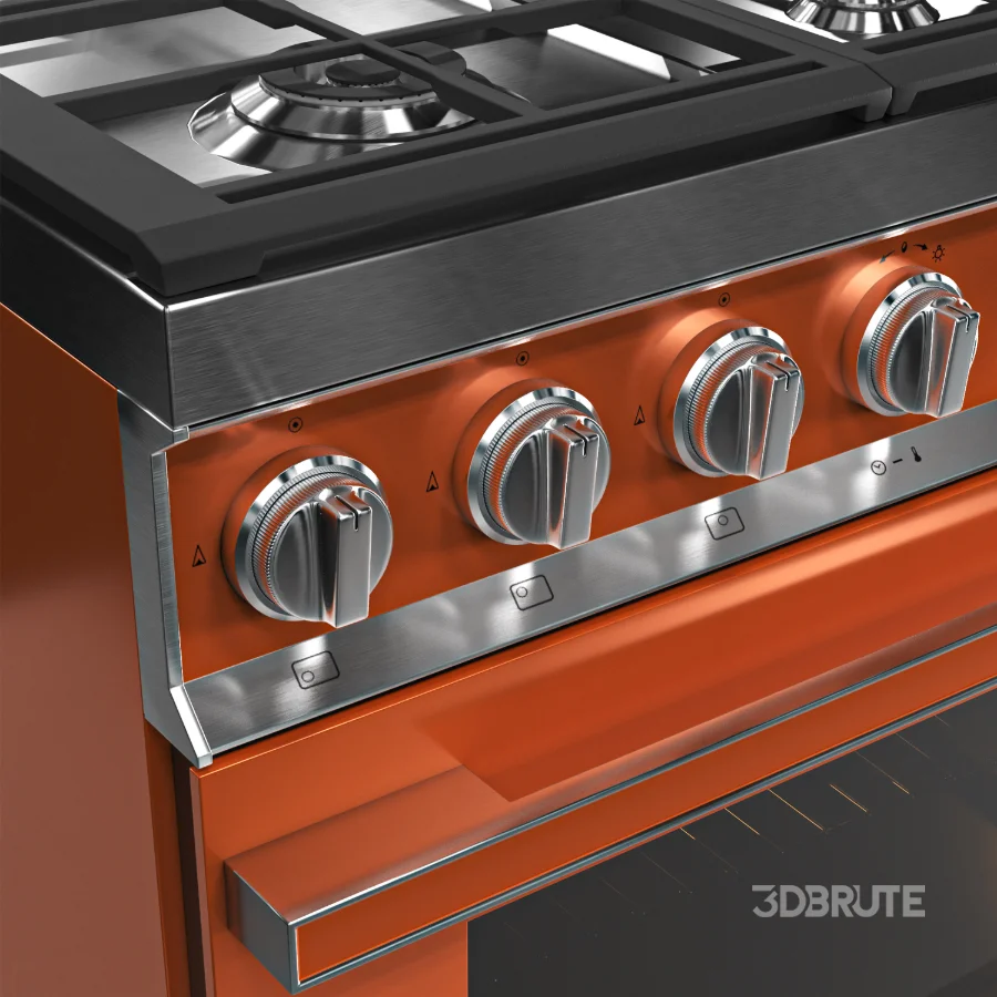 SMEG – Cooker with Gas Hob 90cm – Decorative wall hood 90cm Image 2