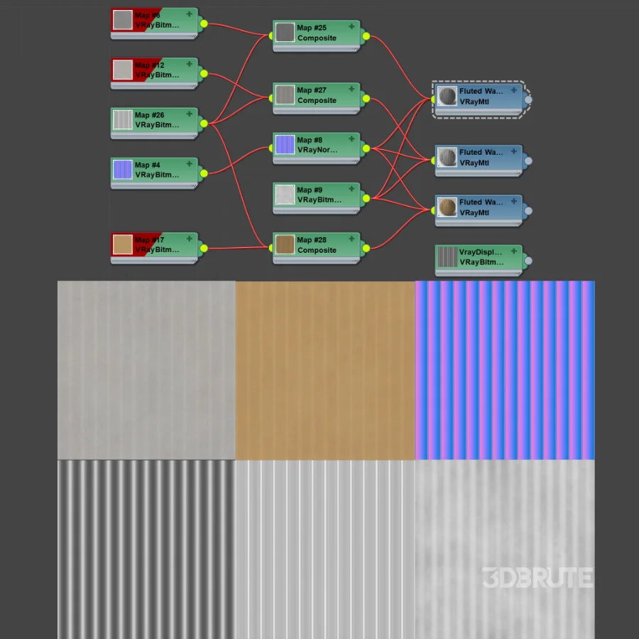 Fluted Wall 02 (Seamless) Image 1