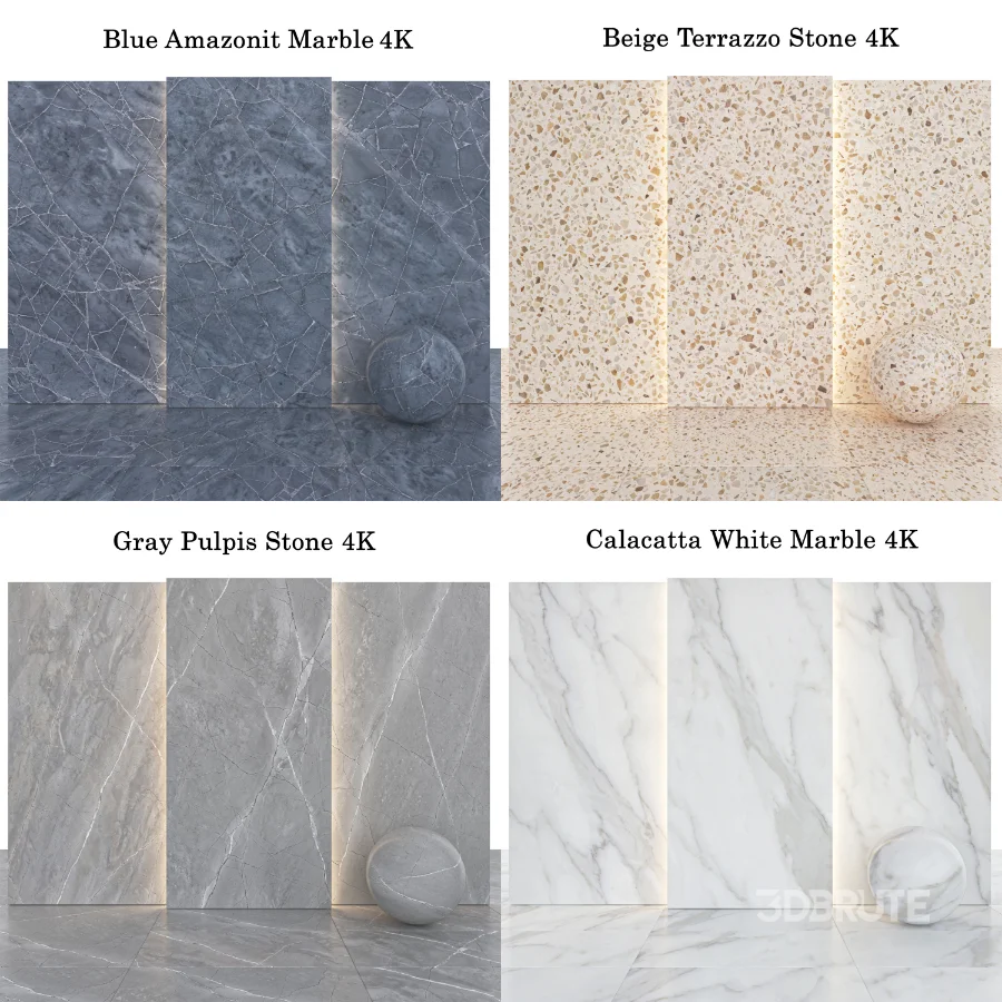 Stone 150 (Calacatta, Terrazzo, Amazonite, Pulpis) Image 4