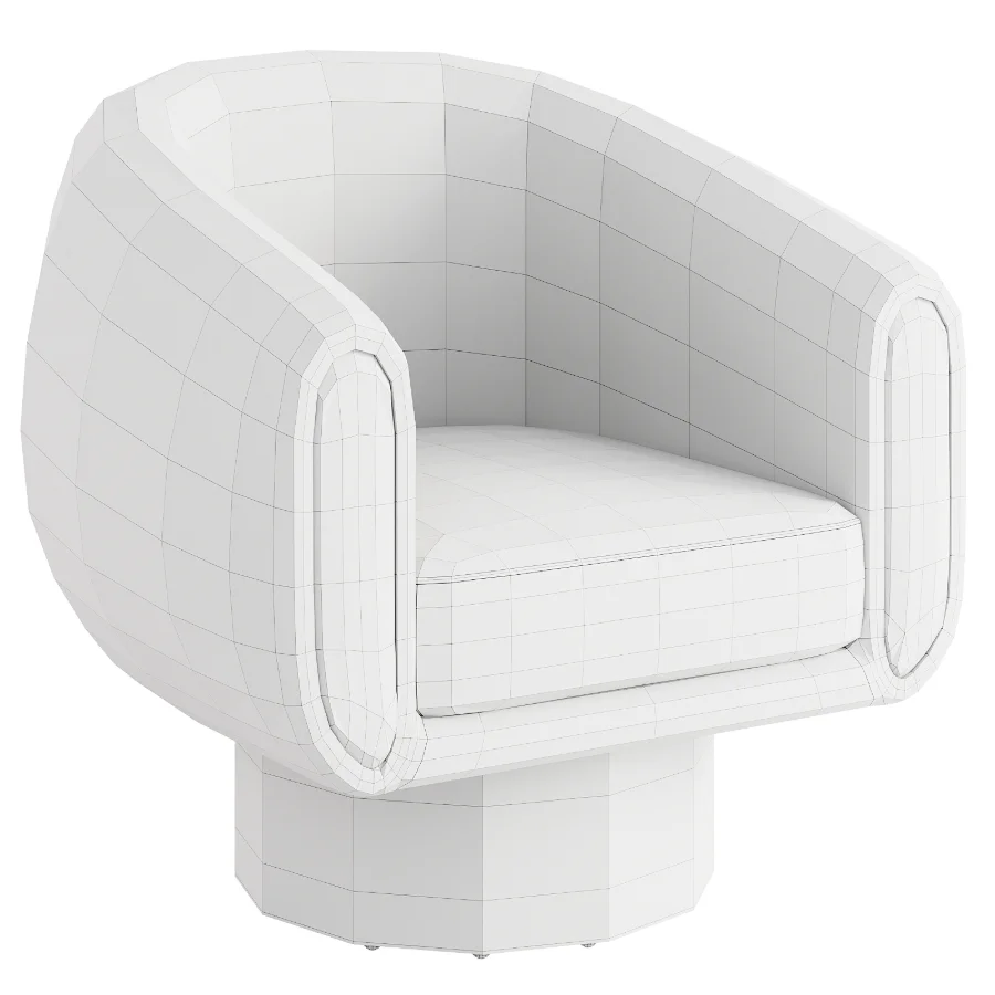 Cozy Wave Swivel Armchair Image 1