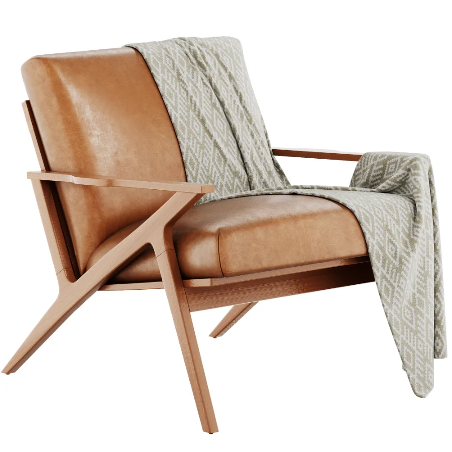 Cavett Wood Frame Armchair by Crate Barrel Image 2