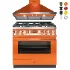 SMEG – Cooker with Gas Hob 90cm – Decorative wall hood 90cm - Thumbnail 1