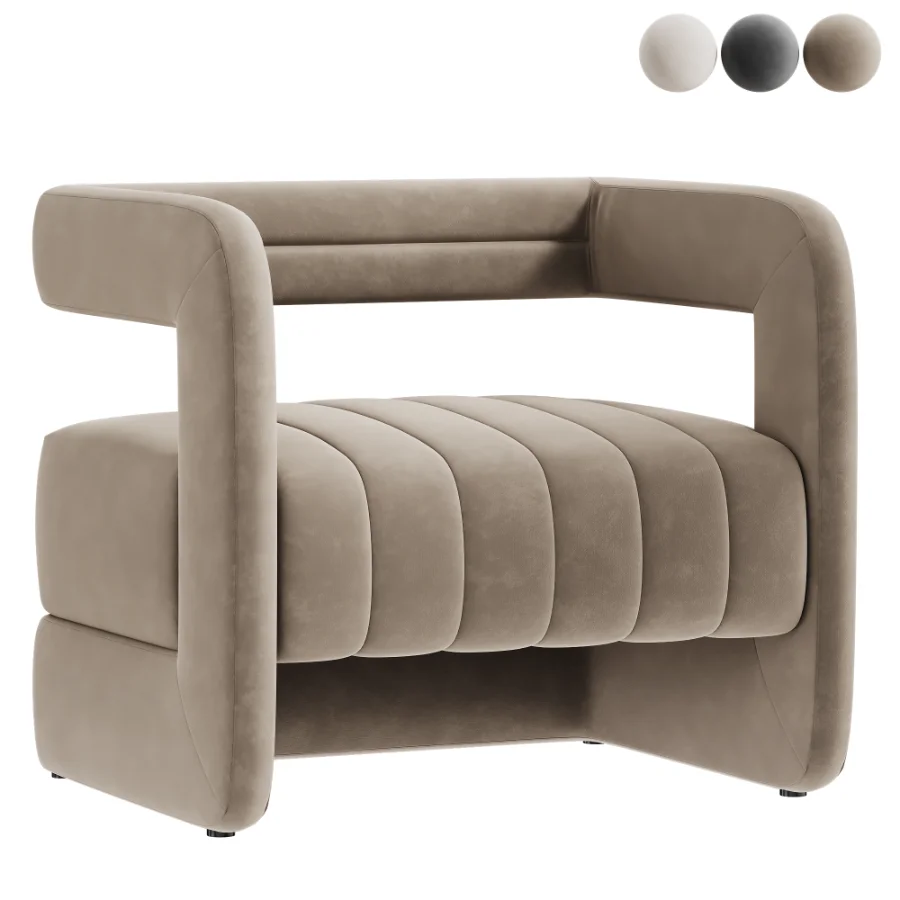 Modway Range Tufted Performance Velvet Accent Armchair Image 1