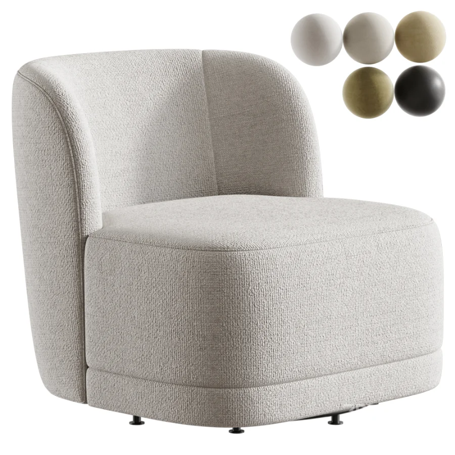 Prattsburgh Wide Swivel Barrel Accent Chair Image 1