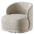 Stith Velvet Upholstered Swivel Barrel Chair - Thumbnail 3