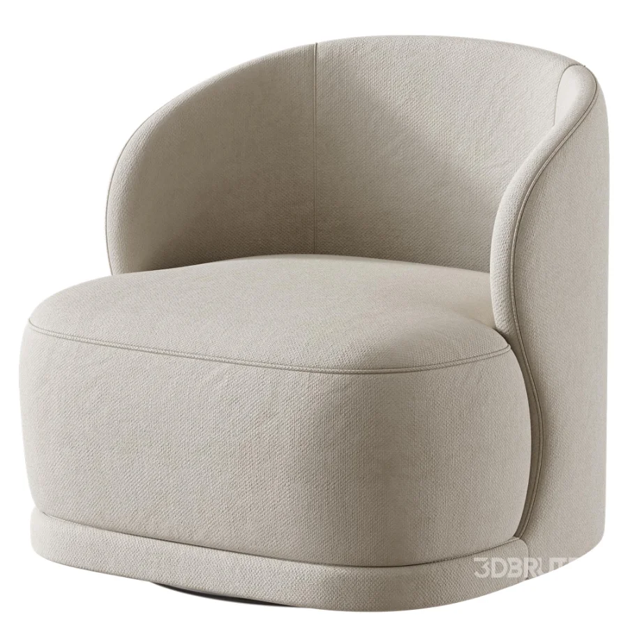 Stith Velvet Upholstered Swivel Barrel Chair Image 3