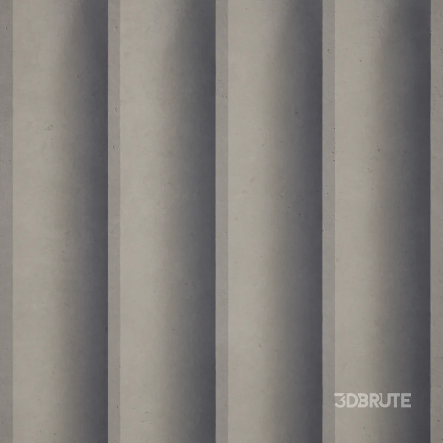 Fluted Wall 02 (Seamless) Image 3
