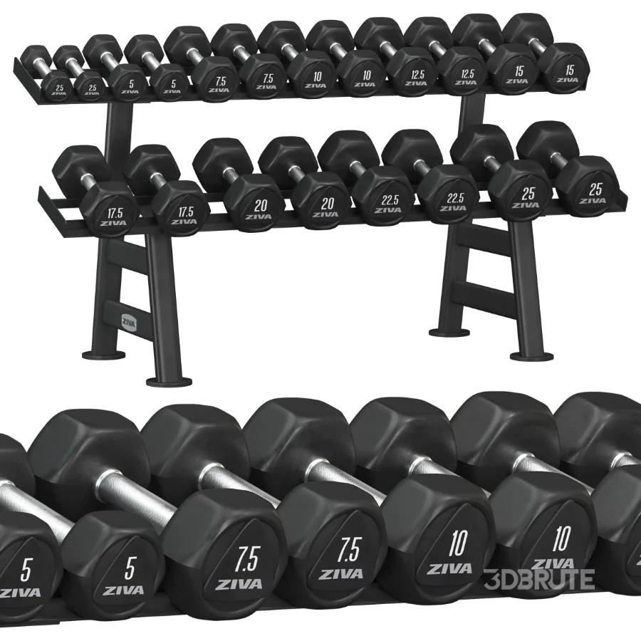Hexagonal dumbbell rack Image 1