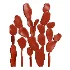 Modern Black Metal Cactus Floor Decor Set - Thumbnail 2