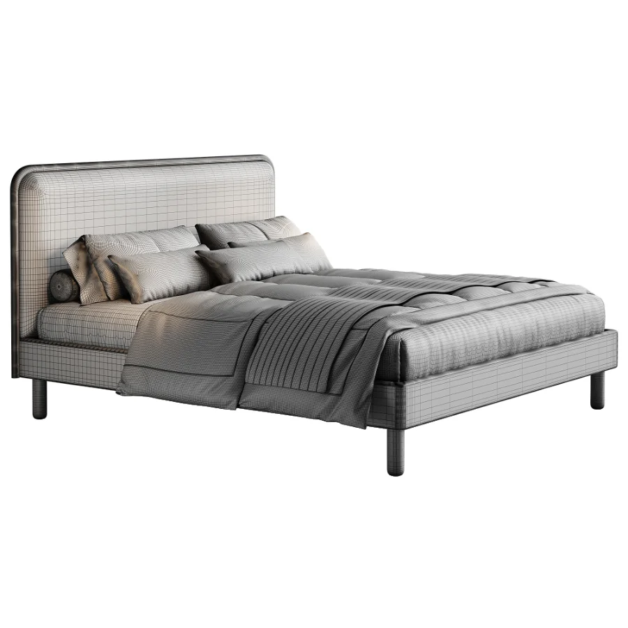 Miles Wood Upholstered Bed By Westelm Image 4