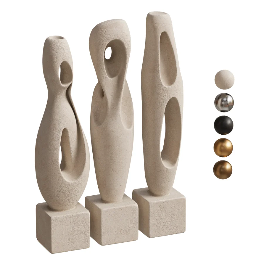 Floor Decor Set Minimalist Plaster Abstract Image 5