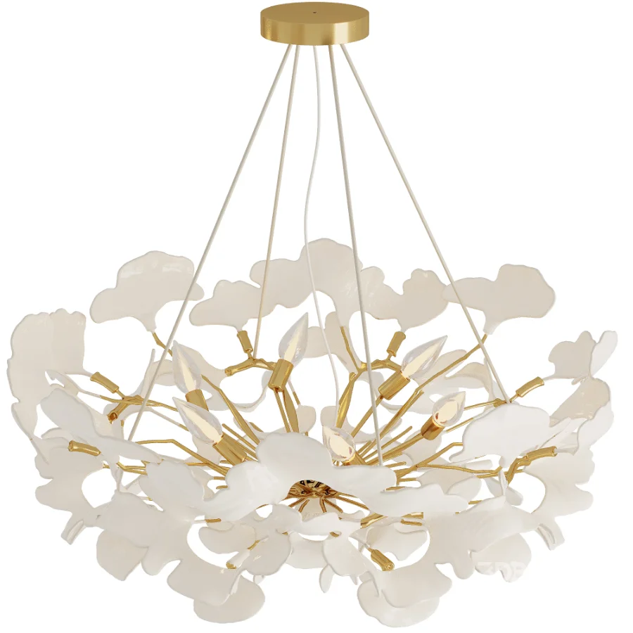 Ceramic Ginkgo Leaf Chandeliers Image 2