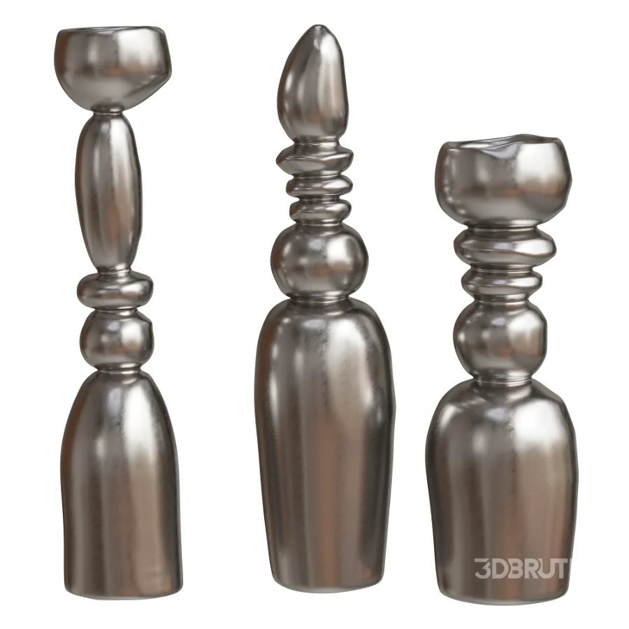 Floor Sculpture Set Vases Image 3