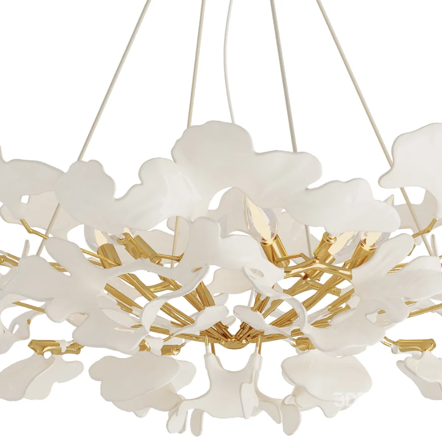 Ceramic Ginkgo Leaf Chandeliers Image 3