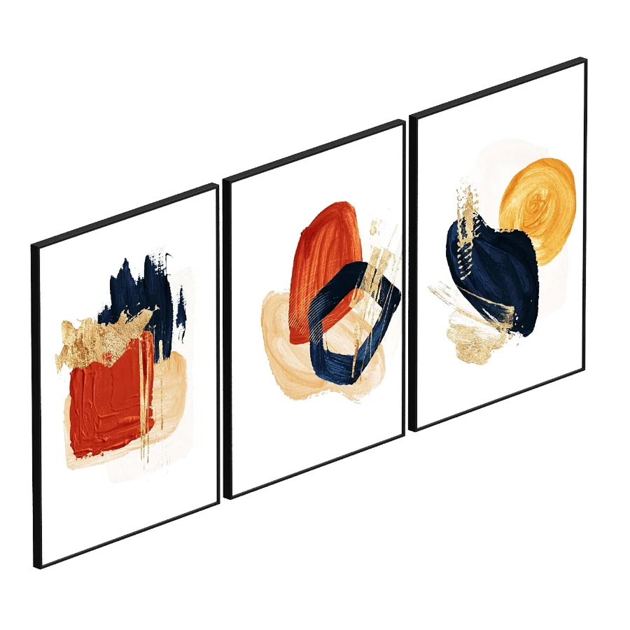 Abstract Quadro Blue Yel Image 3