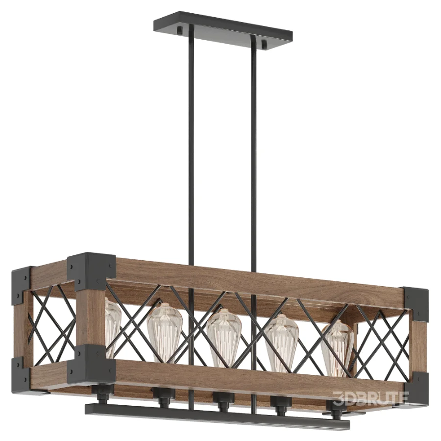 Linear Rectangular Chandelier Image 1