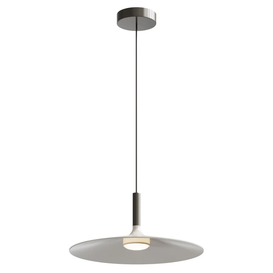Larkin White Saucer Pendant Light Image 2