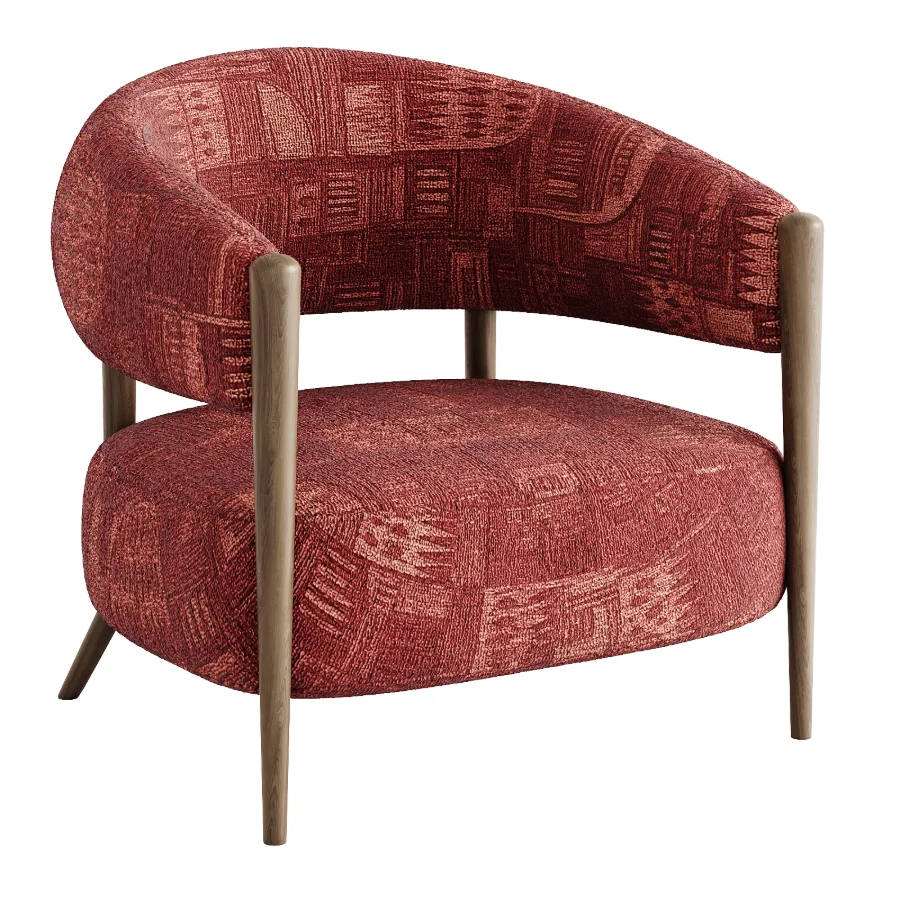 Santi Wood Accent Chair Image 4