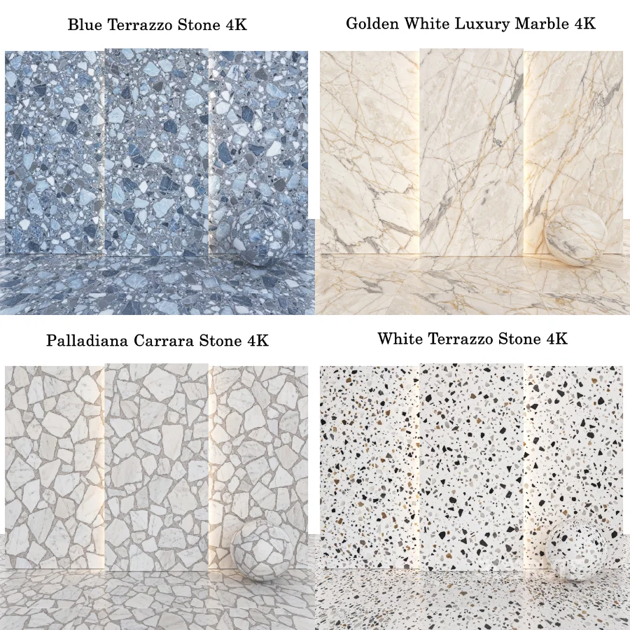 Stone 148 (Palladiana Carrara, Terrazzo, Luxury Marble) Image 6