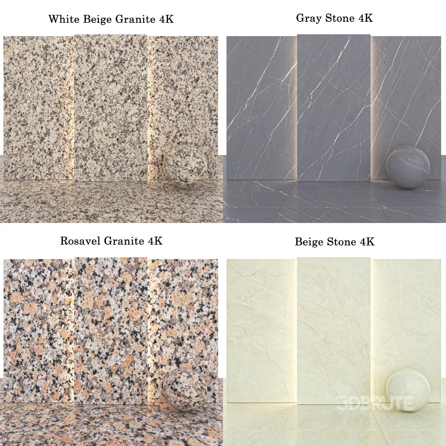 Stone 146 (Rosavel, Granite, Gray & Beige stone) Image 5