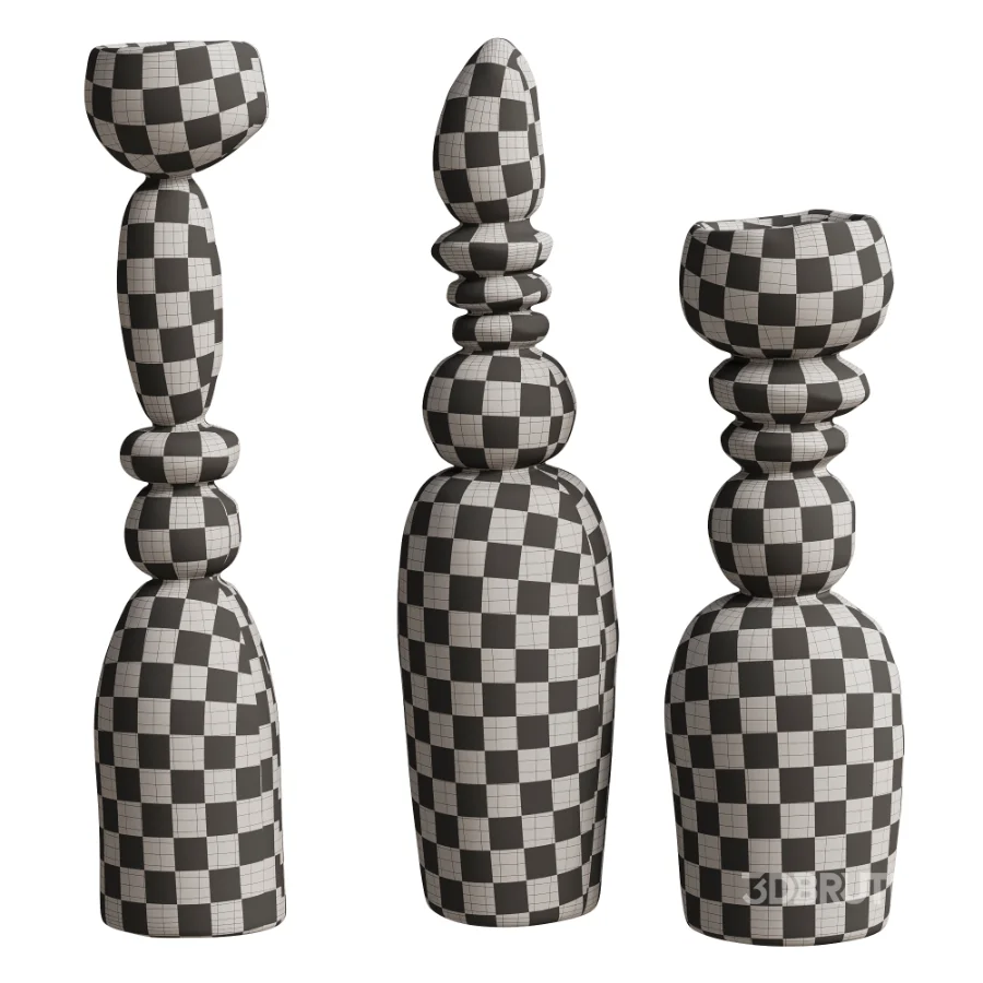 Floor Sculpture Set Vases Image 4
