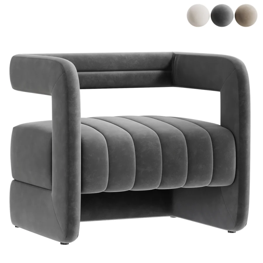 Modway Range Tufted Performance Velvet Accent Armchair Image 2