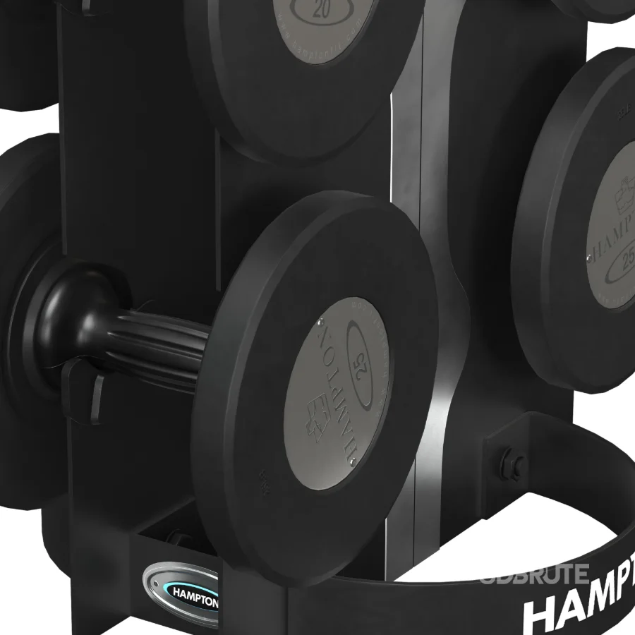 GEL GRIP Urethane Dumbbells Black Image 5