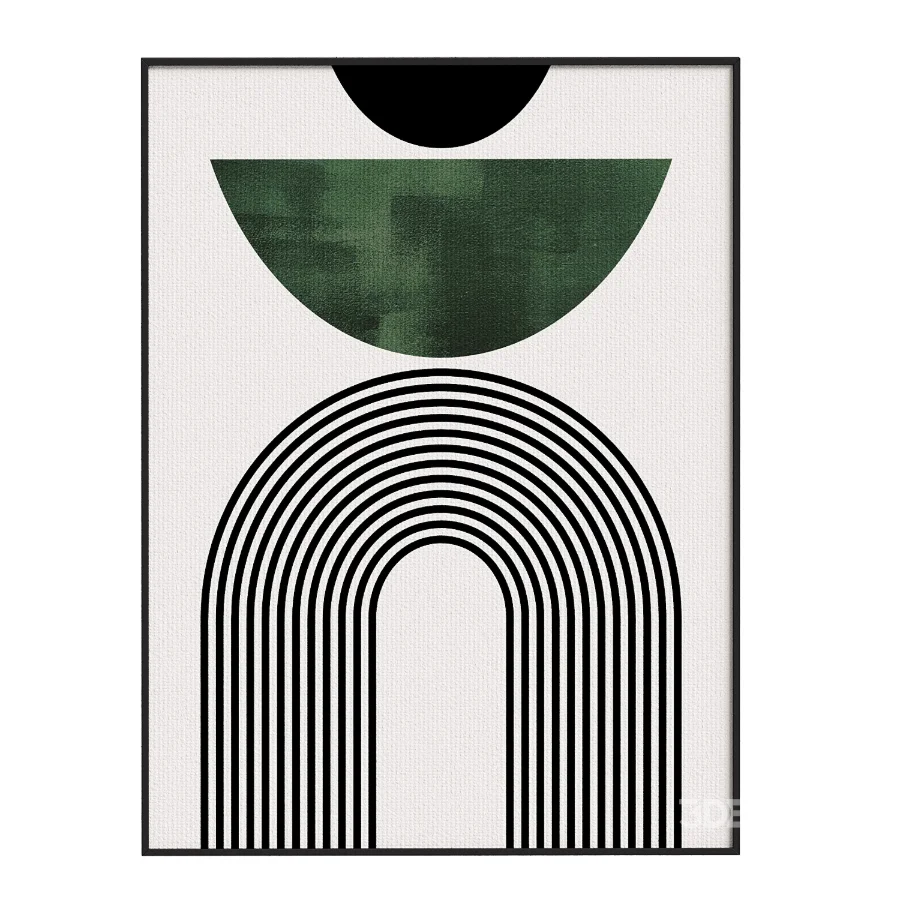 Mid Century Green No2 Print Image 3