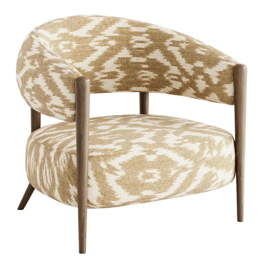Santi Wood Accent Chair Image 5