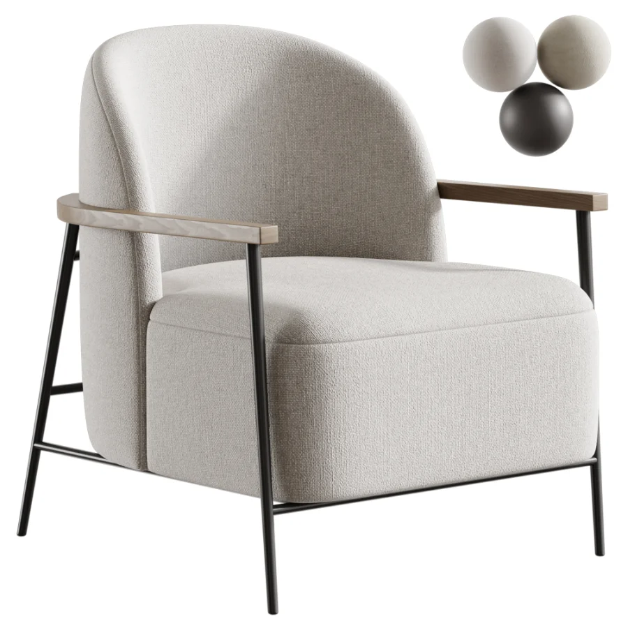 Mariona Faux Sherpa Upholstered Accent Chair Image 1