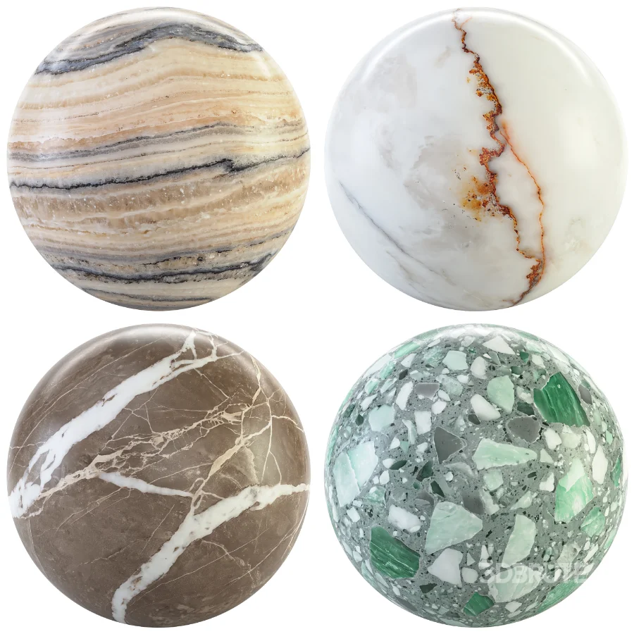 Stone 147 (Calacatta, Terrazzo, Wave onyx) Image 3