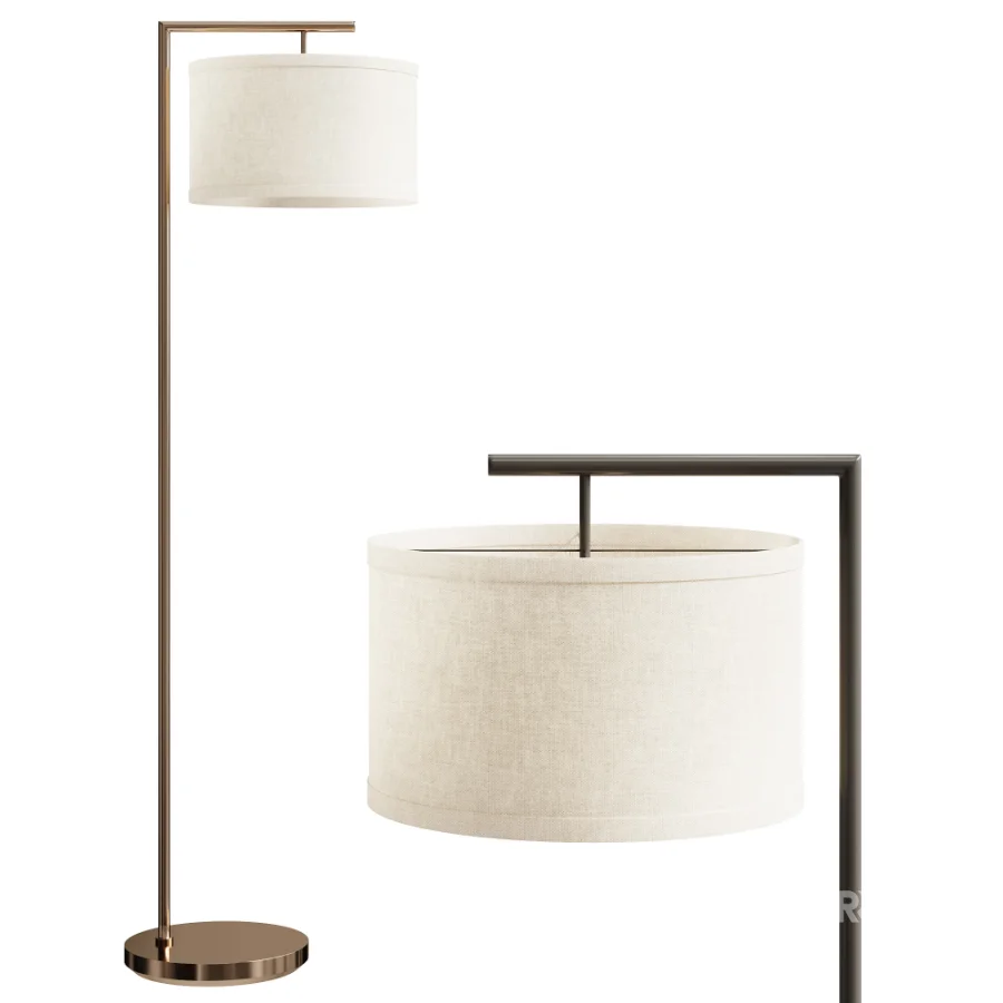 Modern Minimalist Floor Lamp Gold Image 1