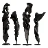 Plaster Floor Statues Organic Spiral Wave - Thumbnail 5