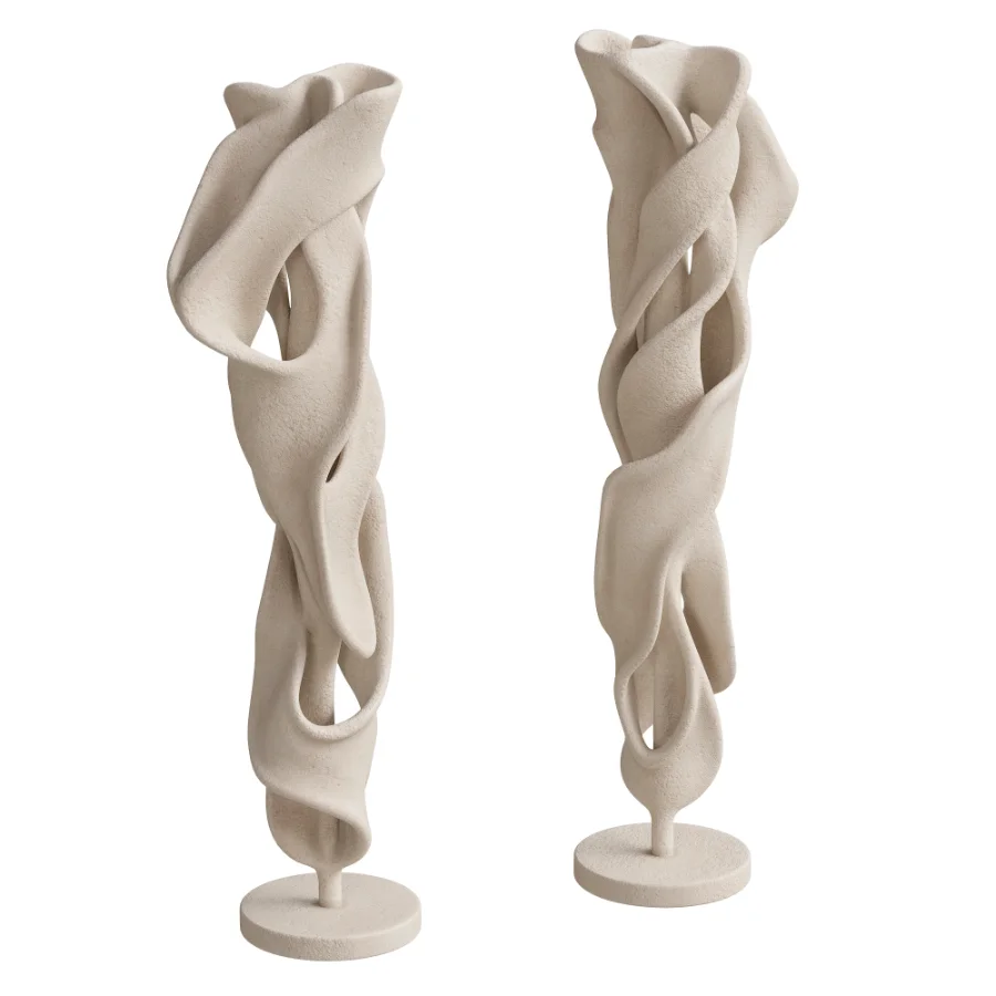 Organic Twisted Ribbon Floor Sculpture Image 1